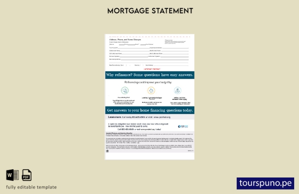 listo para imprimir el extracto de hipoteca de USA Pentagon Federal Credit Union